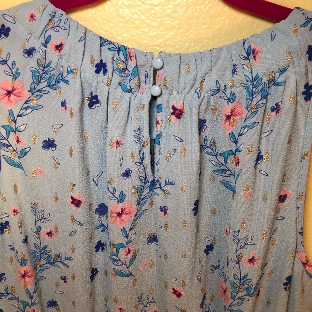 Juicy Couture golden rain floral Feminine Modest Cottagecore dress size XL - Picture 6 of 10